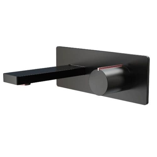 Frontline Velar Wall Mounted Mono Basin Mixer Tap - Black
