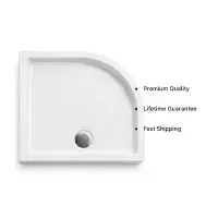 Genesis 40mm Anti-Slip Offset Quadrant Shower Tray - 1000mm x 800mm - Left or Right Hand