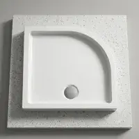 Genesis 40mm Anti-Slip Offset Quadrant Shower Tray - 1000mm x 800mm - Left or Right Hand
