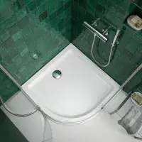 Genesis 40mm Anti-Slip Offset Quadrant Shower Tray - 1000mm x 800mm - Left or Right Hand