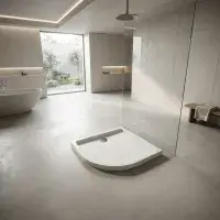 Genesis 40mm Anti-Slip Offset Quadrant Shower Tray - 1000mm x 800mm - Left or Right Hand