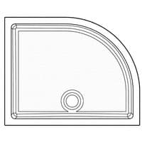 Genesis 40mm Anti-Slip Offset Quadrant Shower Tray - 1000mm x 800mm - Left or Right Hand