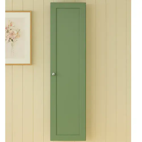 Genevieve Matt Green Wall Hung 1 Door Tall Unit