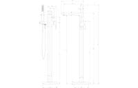 Bathrooms of Style Delphinus Floor Standing Bath/Shower Mixer - Black