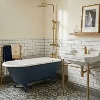 Hadleigh Brushed Brass Shower & Tap Bundle Pack | Bathcenter