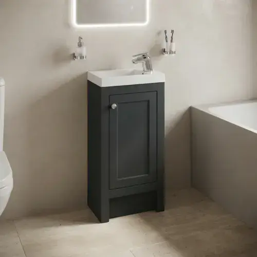 Hardwick 39CM Traditional Unit & Basin - Matt Anthracite