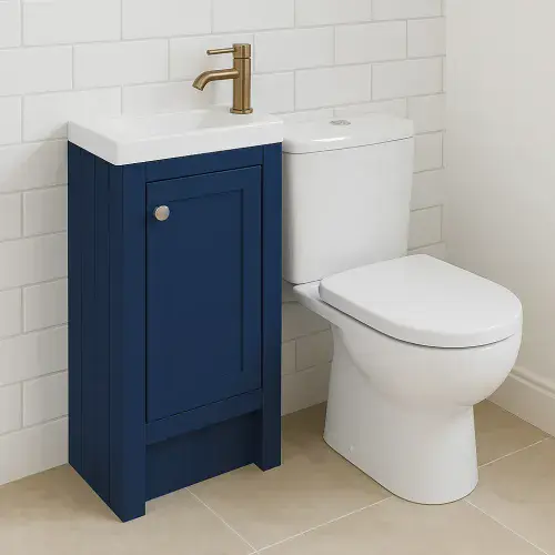 Hardwick 39CM Traditional Unit & Basin - Matt Blue