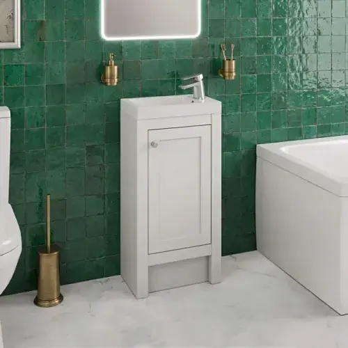 Hardwick 39CM Traditional Unit & Basin - Matt White