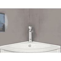 Hardwick 43cm Corner Vanity Unit & Basin | Matt White | Bathcenter | Lifetime Guarantee