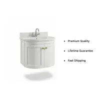 Hardwick 500mm Wall Hung Vanity Unit Matt White