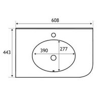 Hardwick 60CM Curved Edge Unit - Matt Blue - Left or Right Hand