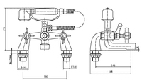 Haymarket Standard Bath Shower Mixer with Kit - Brushed Brass