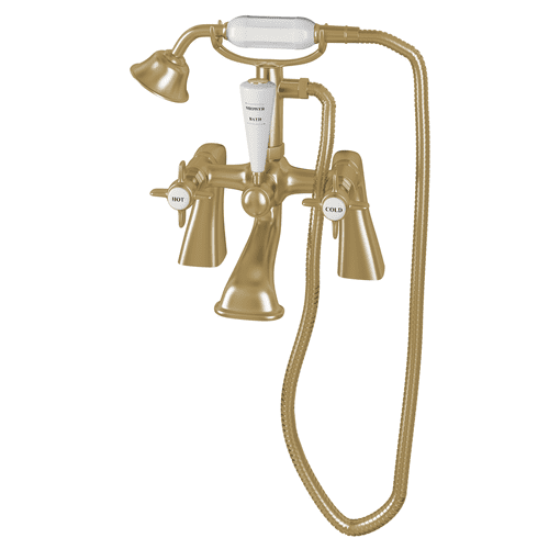 Haymarket Standard Bath Shower Mixer with Kit - Brushed Brass