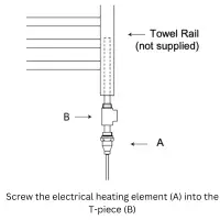 Heating Element For Dual Fuel Radiators -  Eco - Chrome - Various Outputs