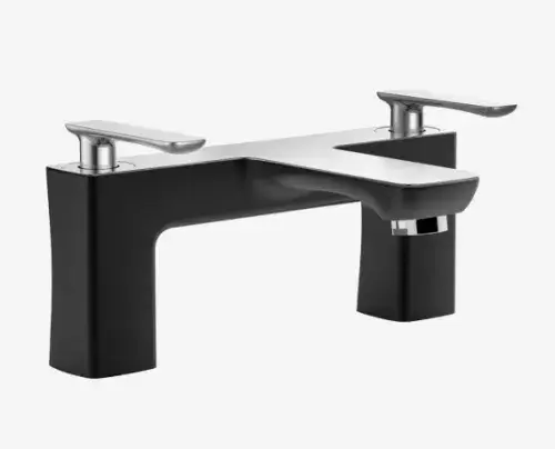 Helston Bath Filler Tap Matt Textured Black