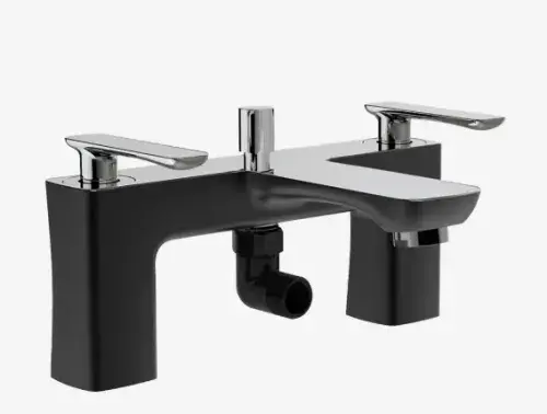 Helston Bath Shower Mixer Tap (BSM) with Handset Matt Textured Black