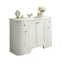 Henley 120 CM Vanity Unit Arctic White with Stone Resin Gloss White Basin