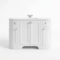 Henley 120 CM Vanity Unit Arctic White with Stone Resin Gloss White Basin