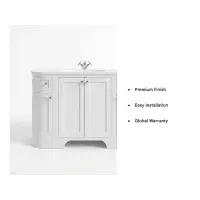 Henley 120 CM Vanity Unit Arctic White with Stone Resin Gloss White Basin