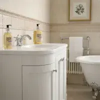 Henley 120 CM Vanity Unit Arctic White with Stone Resin Gloss White Basin