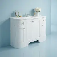 Henley 120 CM Vanity Unit Arctic White with Stone Resin Gloss White Basin