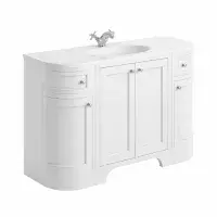 Henley 120 CM Vanity Unit Arctic White with Stone Resin Gloss White Basin