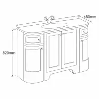 Henley 120 CM Vanity Unit Arctic White with Stone Resin Gloss White Basin