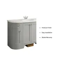 Henley 120 CM Vanity Unit Dove Grey with Stone Resin Gloss White Basin