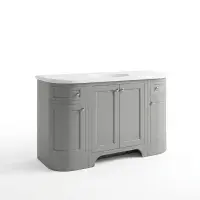 Henley 120 CM Vanity Unit Dove Grey with Stone Resin Gloss White Basin