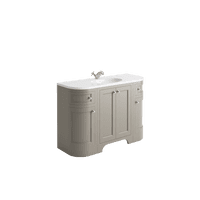 Henley 120 CM Vanity Unit Dove Grey with Stone Resin Gloss White Basin