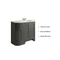 Henley 120 CM Vanity Unit Spa Grey with Stone Resin Gloss White Basin