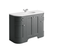 Henley 120 CM Vanity Unit Spa Grey with Stone Resin Gloss White Basin