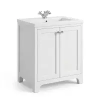 Henley 60 CM Vanity Unit Arctic White with Stone Resin Gloss White Basin