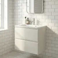 Hue 500mm Matt White Wall Hung Vanity Unit & Basin | Bathcenter