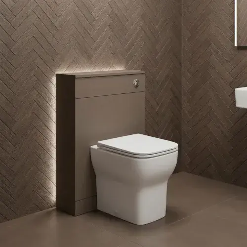 Hue 550mm Cocoa Brown Back-to-Wall WC Unit