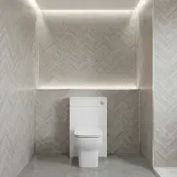 Hue 550mm Matt White Back-to-Wall WC Unit Only | Bathcenter