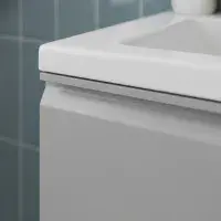 Hue 600mm Matt Grey Wall Hung Vanity Unit & Basin | Bathcenter