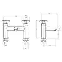 Icare Assist Vanity Unit and Toilet Set withs Taps