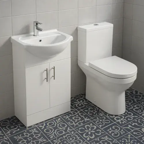 Icare Comfort Height Serpens Toilet & Vanity Basin Unit Pack