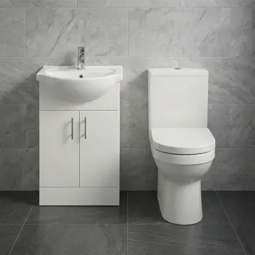 Icare Comfort Height Serpens Toilet & Vanity Basin Unit Pack
