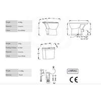 Raised Height Disabled Toilet – Icare Close Coupled Comfort Height WC | Accessible Toilet UK