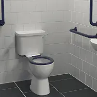 Icare Disabled Close Coupled Raised Height Toilet, Lever Cistern