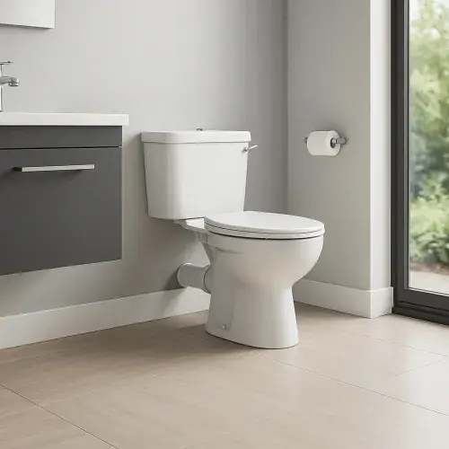 Icare Disabled Close Coupled Raised Height Toilet, Lever Cistern