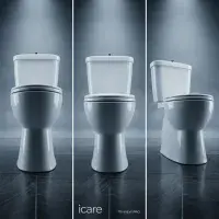 Raised Height Disabled Toilet – Icare Close Coupled Comfort Height WC | Accessible Toilet UK