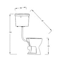 Icare Disabled Low Level Raised Height Toilet Including Seat