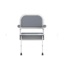 ICare Shower Chair with Arms - Back Rest and Legs - White and Grey