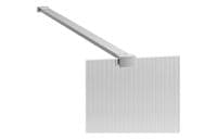 Iconplus Fluted Chrome 800mm Walk in Shower Screen, Optional Side Panel