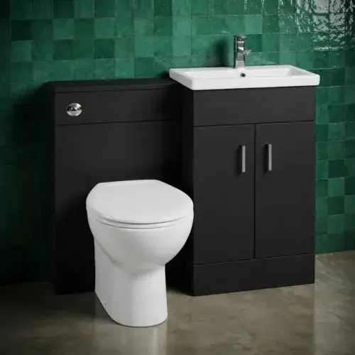 ImperviousCore 1000mm Waterproof Bathroom Furniture Pack Matt Black