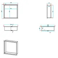 Inset Shower Niche Brushed Bronze - Stainless Steel