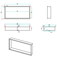 Inset Shower Niche Brushed Bronze - Stainless Steel
